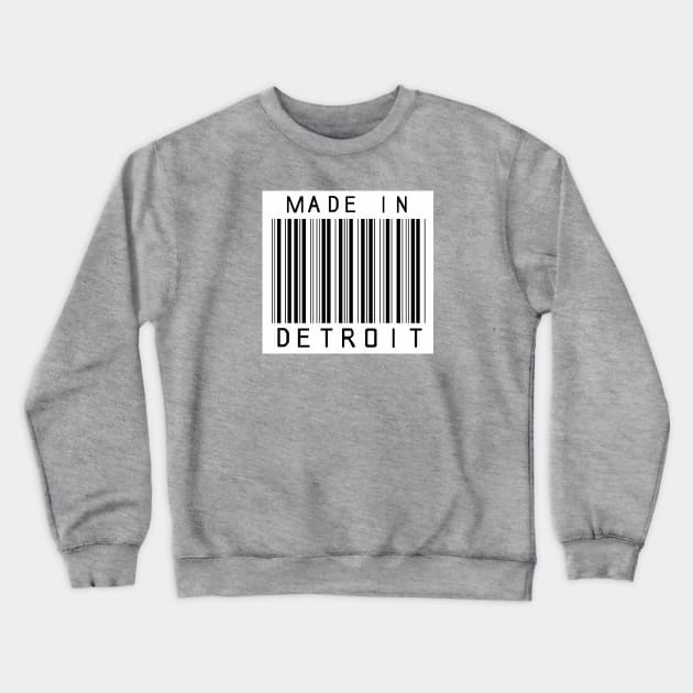 Detroit barcode Crewneck Sweatshirt by HeeHeeTees